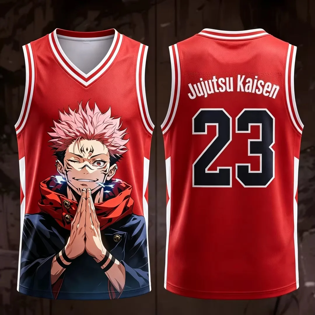 Hot Sale Jujutsu Kaisen 23 Basketball Jersey Men Women Sleeveless Tank Top 3D Print Anime Vest Sports Uniform Streetwear T-shirt