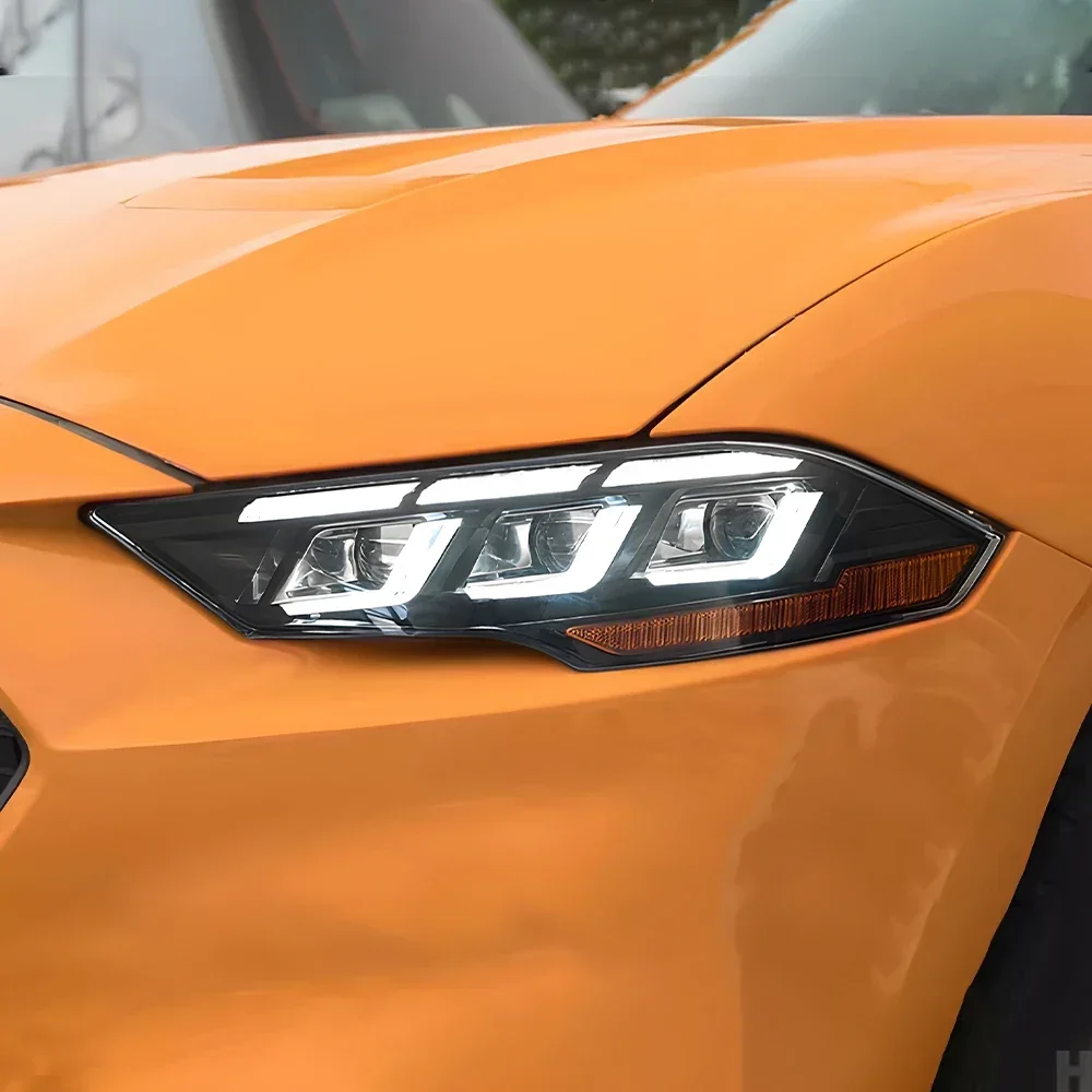 

Plug and Play Car Front Lamp For Ford Mustang 2018-2023 LED Auto Headlight Assembly Upgrade Dynamic 3 Projector Lens Accessories