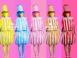 4 Style Clown Cosplay  Dancer Stage Wear Performance Costume Role Playing Team Tour Carnival Party Amusement Park Rave Outfit