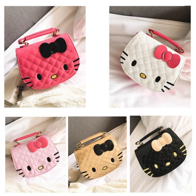 New Hello Kitty Girls Shoulder Bags Cute Cartoon Waterproof Messenger Bag Fashion Kids Anime Handbag Gifts Birthday Gifts