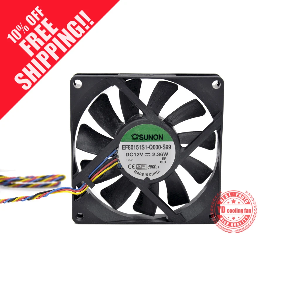 brand new SUNON EF80151S1-Q000-S99 8015 12V 8CM 4PIN PMW cooling fan