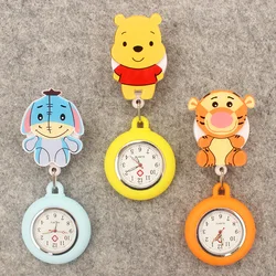 Funny Friends Bear Tiger Style Pocket Watch Retractable And With Clip For Men And Women