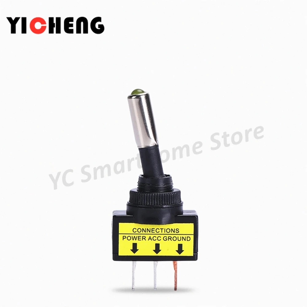 1Pcs ASW-15D Dc 12V 20A Auto Auto Led Light Toggle Rocker Swi, 12Mm Auto Modificatie Schakelaar Schakelaar Tuimelschakelaar