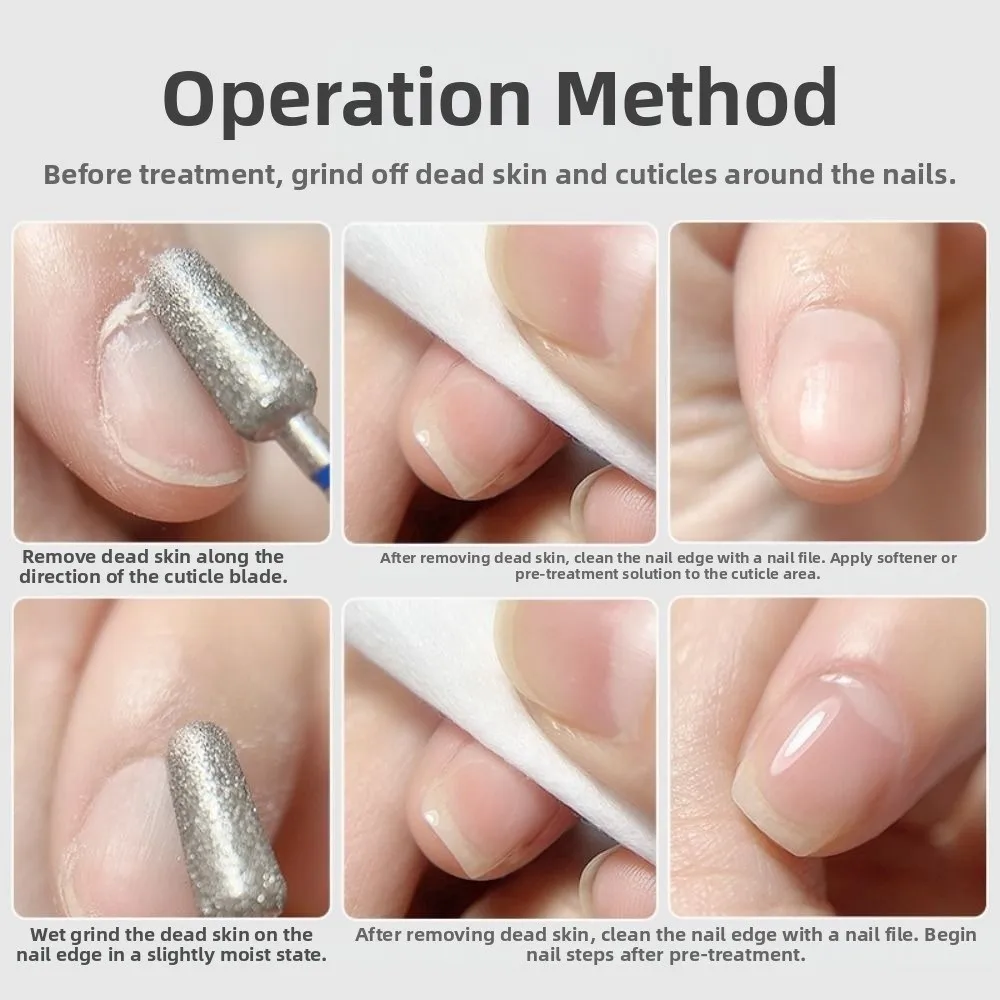 Juego de cabezales de pulido de uñas profesional, cabezal de pulido de manicura portátil resistente al desgaste, eliminación de piel muerta con caja, 6 uds.