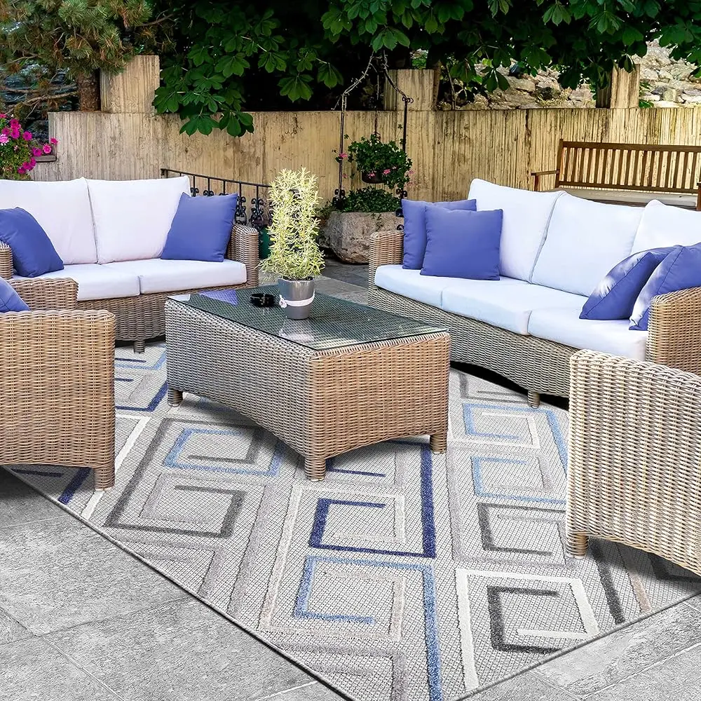 

Indoor Outdoor Area Rug, Perfect For Patio, Bedroom, Kitchen, Laundry Room, Entryway, Office, Playroom, Carpet Cover, Modern
