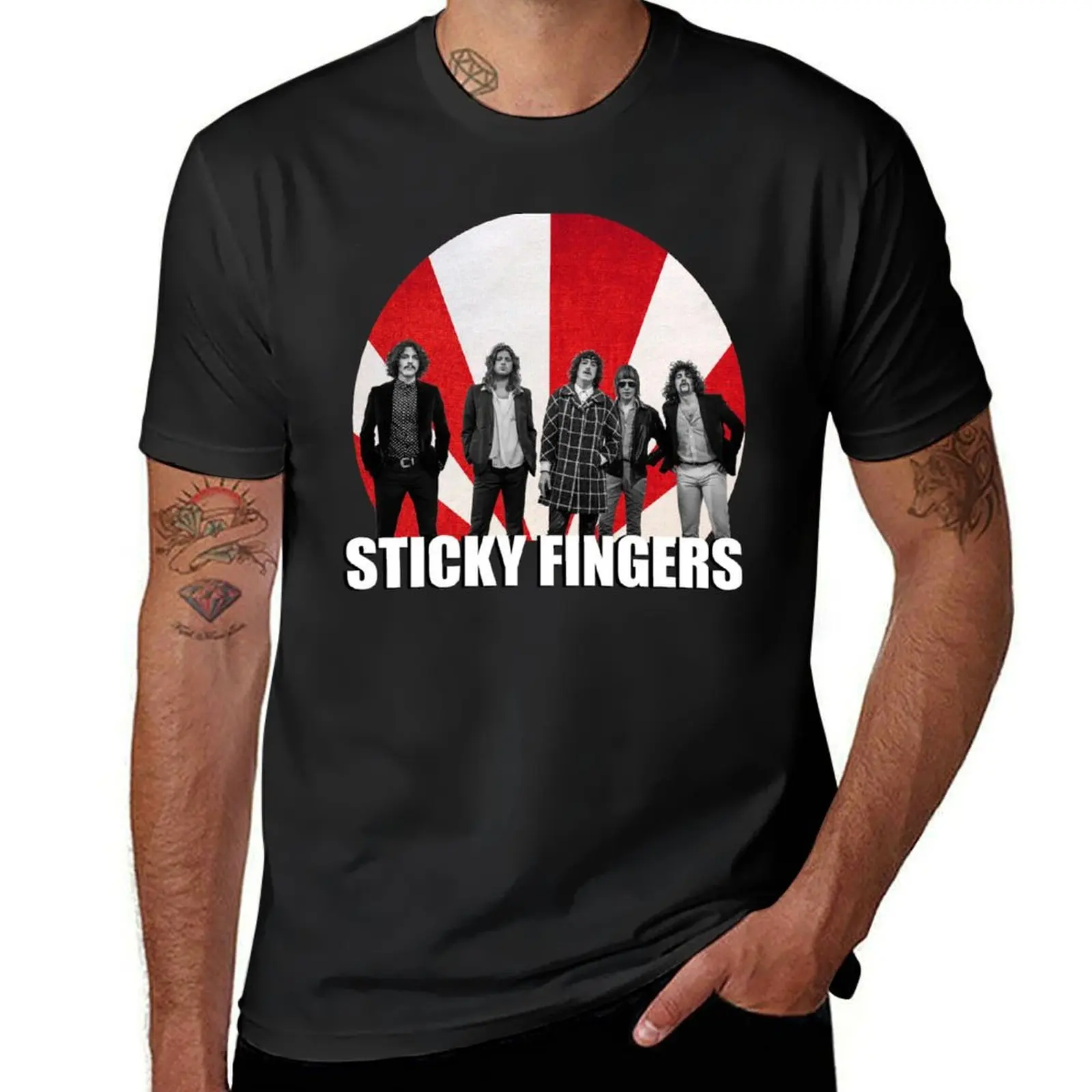 Sticky Fingers T-Shirt Aesthetic clothing customs quick drying for a boy mens champion t shirts