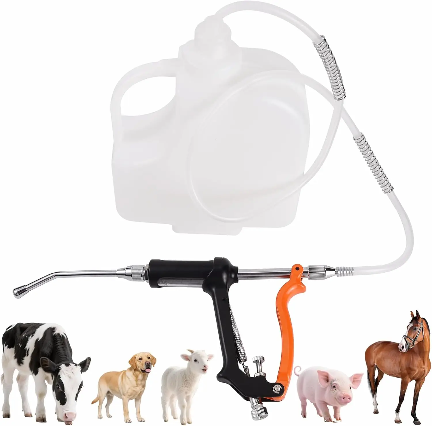 

30ML VContinuous Drench Gun Dosing Device Veterinary Adjustable Medicine Dispenser Husbandry Autonomous Feeding Tool