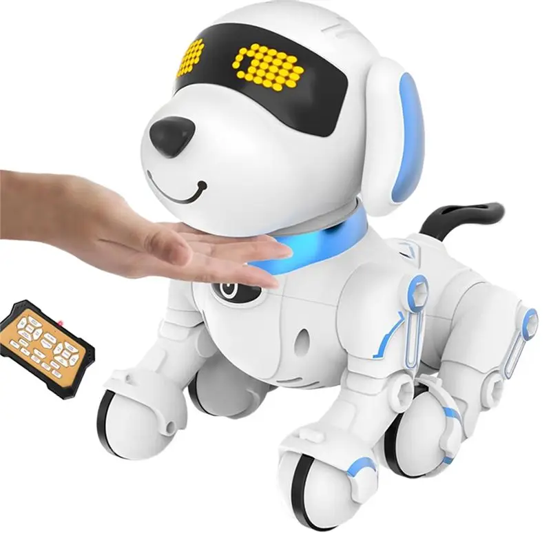 CYGJ-RC ロボット犬 電子スタントペット インタラクティブタッチ プログラム可能なスマートウォーキング ダンシング キッズギフト 子供 男の子 女の子向け