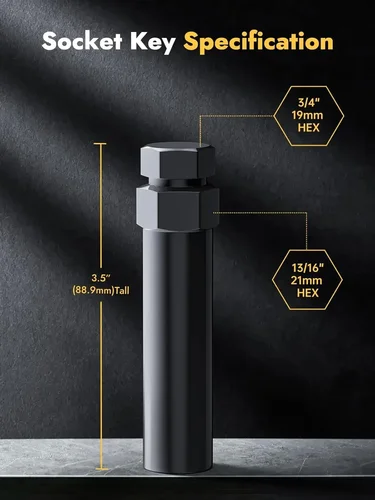 Imagen 2 del producto MIKKUPPA 2 piezas de tuercas estriadas de 6 puntos, herramienta clave para diámetro interior de 17,6 mm, compatible con estriado de repuesto de 17 mm