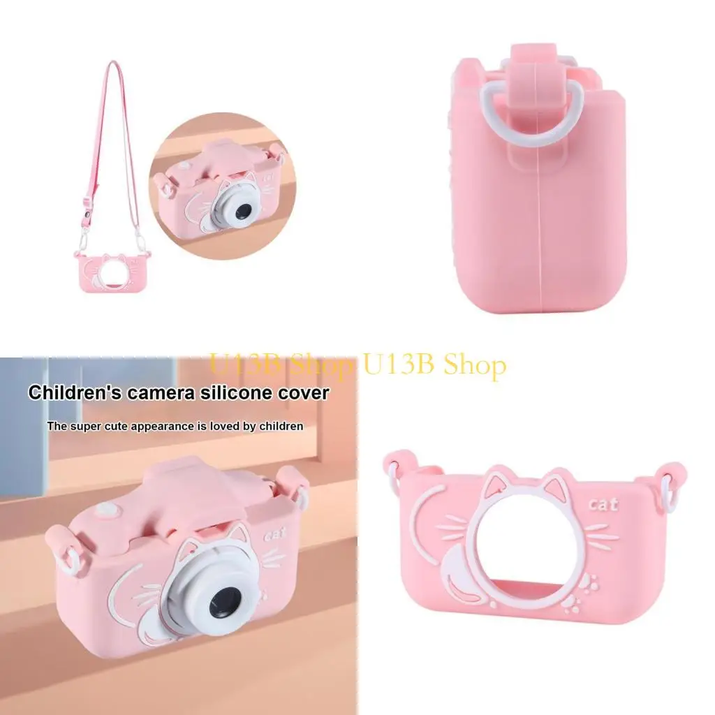 U13B Cartoon Kids Camera Cover Mini Children Slr Digital Camera Silicone Case- Bag