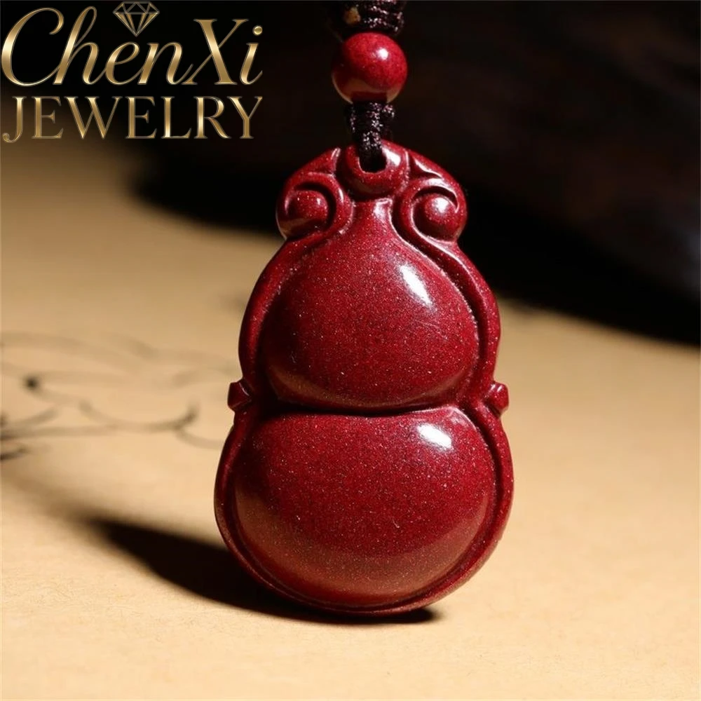

High-End Cinnabar Gourd Pendant Luxury Quality Fashion Fine Jewelry Exquisite Amulets And Mascots Elegant Popular Charms Gift