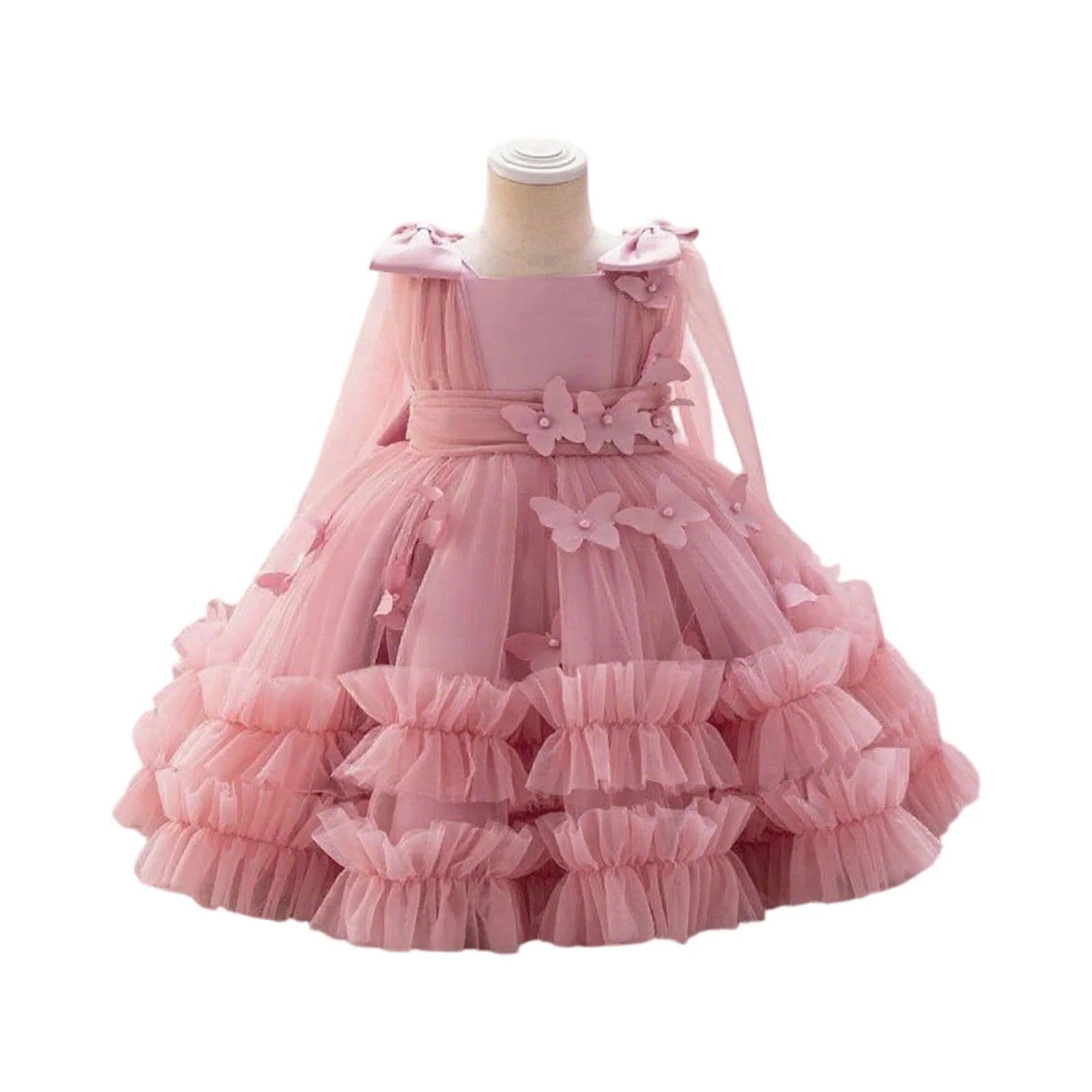

New Girl Princess Dress Summer Children Girls Elegant Sparkly Tulle Performance Dress Banquet Evening Dress Birthday Gift