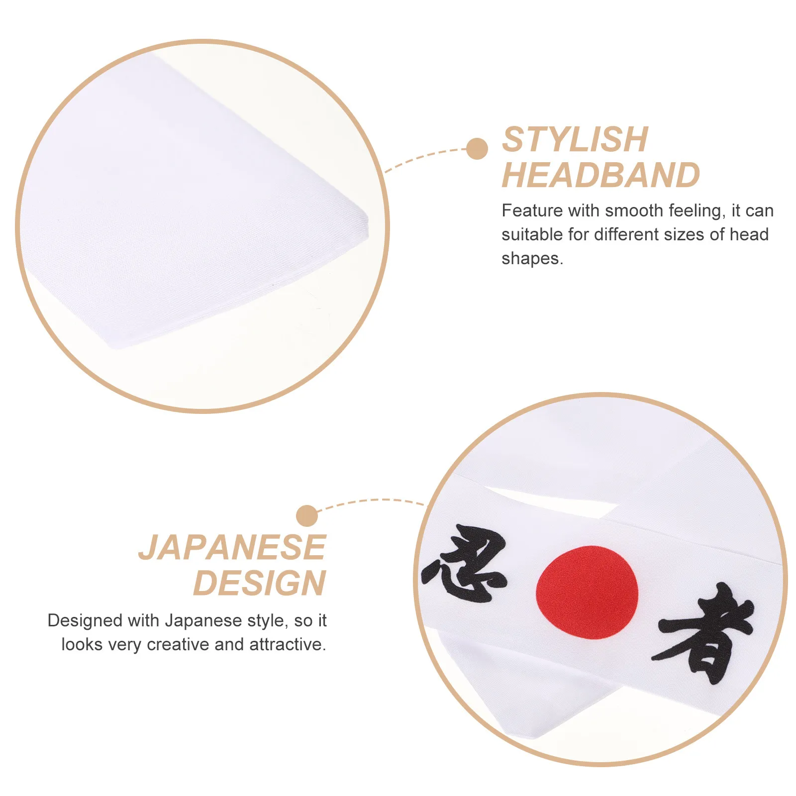 Japanese Headband Ninja Cotton Chef Karate Headscarf Sweat Absorbing Cooking Sushi Costume Hairband Japanese Headband