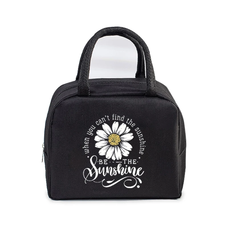 Wild Flower Boho Style Lunch Box Bag Women Reusable Multifunctional Pouch Food Cooler Thermal Picnic Tote Insulated Lunch Bags