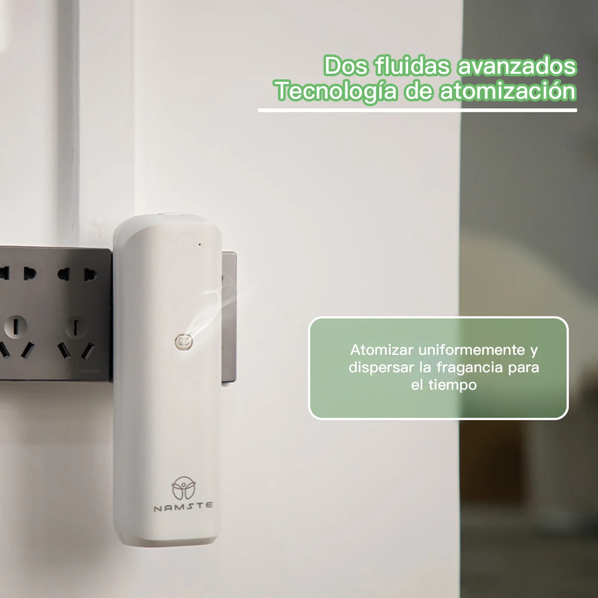 NAMSTE Plug in Wall Fragrance Diffuser Waterless Smart Flavoring Diffuser Essential Oils Home Room Fragrance Scent Air Machine