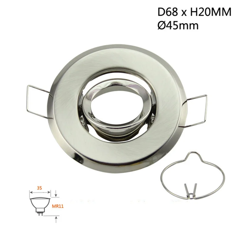 A93E-MR11 Bulb Holder Reccessed LED Spotlights Frame High Quality Adjustable Ceiling Light Led Holders Cutout 45Mm