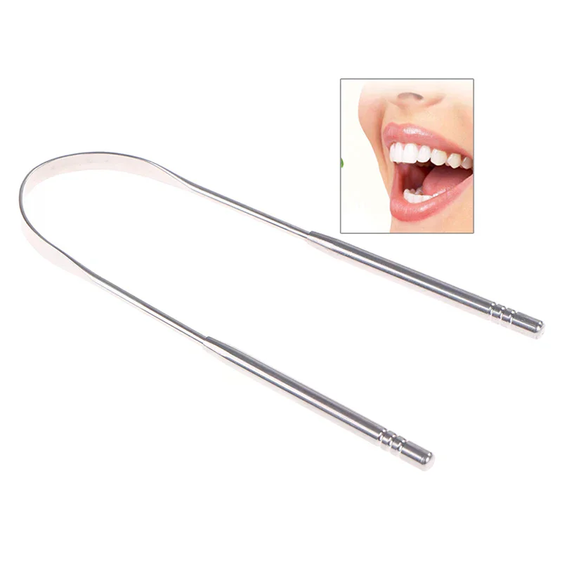 /ACR/1 Pc Stainless Steel Tongue Cleaner Scraper Oral Care Bad Breath Sweeper Tool