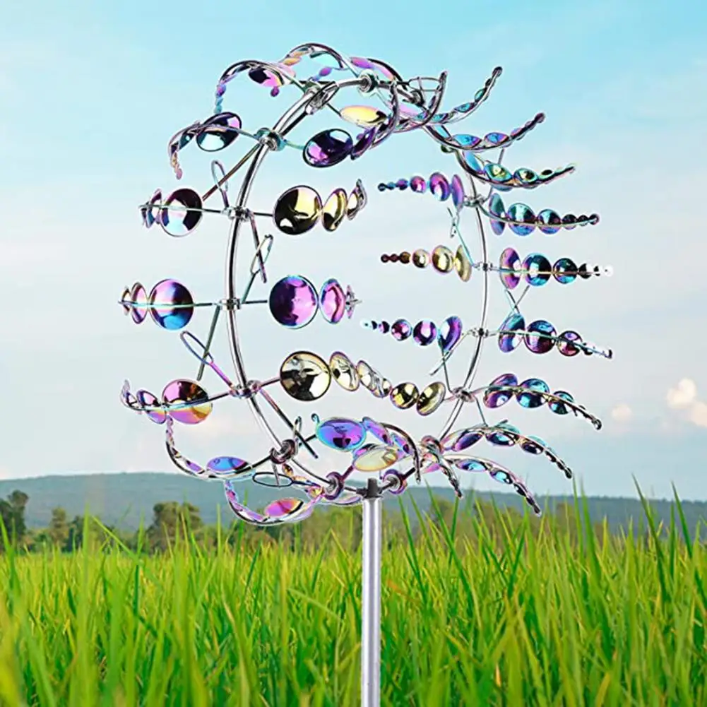 

Magical Metal Windmill Outdoor Wind Spinners Patio Lawn Courtyard Garden Windmill Decor Wind Lover Collectors Kids Birthday Gift