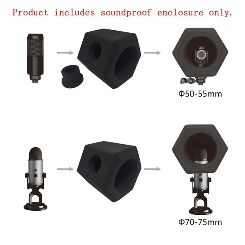 C2 Universal Studio Mic Screen Live Recording Microphone Anti-Interference Noise Reduction Wind Screen Soundproof Filter Cover