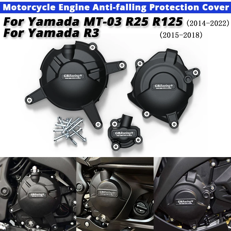 Protector de Motor Anticaídas para Motocicleta Yamaha MT-03 R25 R125 R3 2014-2022, Cubierta Protectora Deslizante para Yamaha MT03 R-25 R-125 R-3
