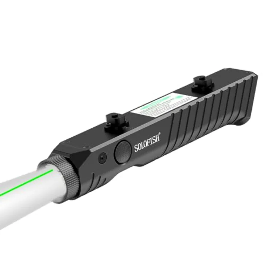 

【New model】1450 Lumens Tactical Flashlight with Green Laser Sight is Compatible with Mlok Rail Magnetic Rechargeable Laser Ligh