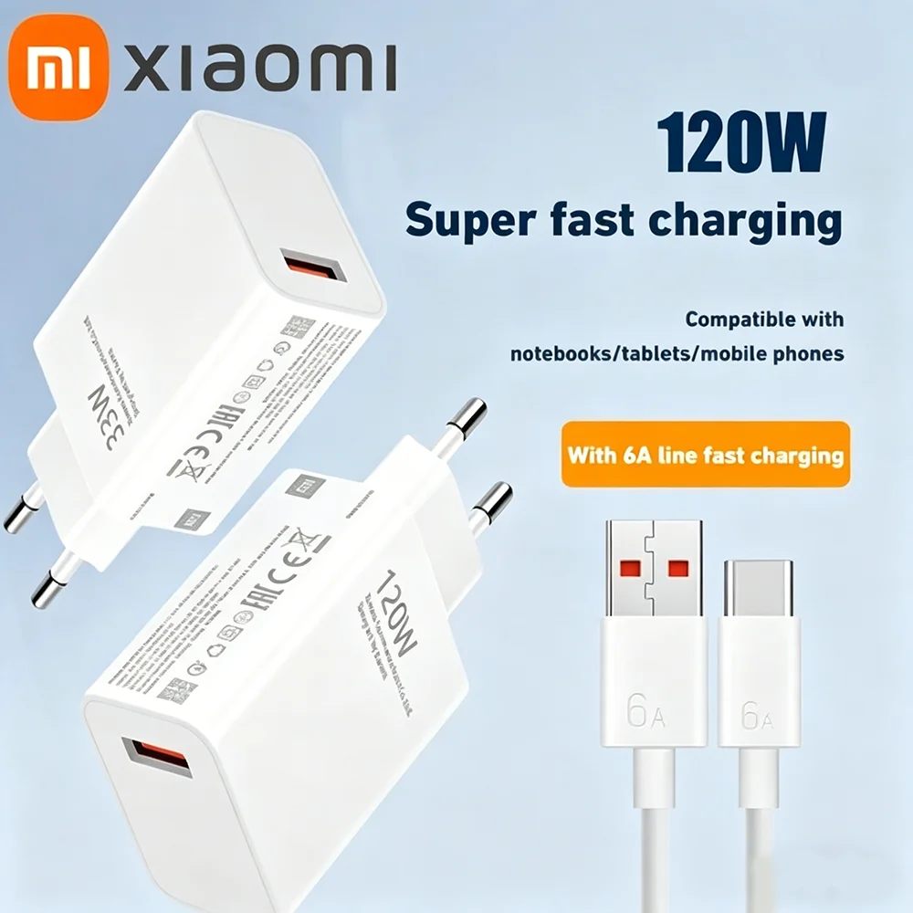 Xiaomi  Original Charger 67W 120W Charging Head Max Fast Charging 33W EU Suitable For Xiaomi Huawei Samsung Phones 2026