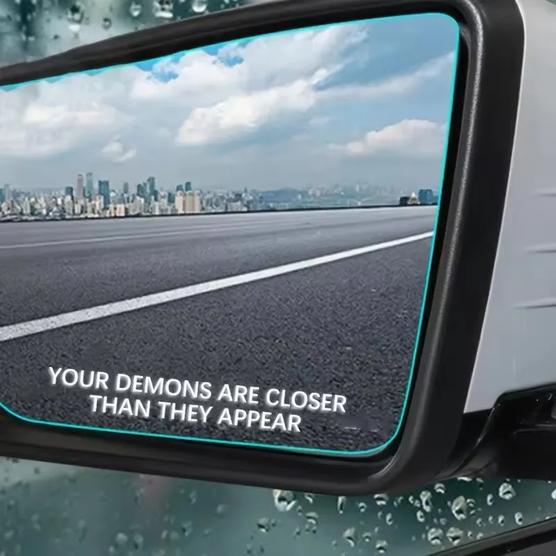 1Piece Your Demons Are Closer Than You Think Sunscreen Adhesive Semi-matte Finish Self-adhesive One-time Watertight Car Sticker