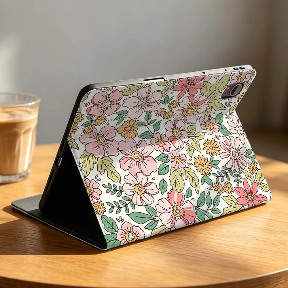 Luxury Flower Pink Case For Huawei Matepad M6 10.8 11 11.5S Pro Air SE Honor Tab 8 9 10 V9 X8 X9 X10 Magic Pad GT 2 3 Tablet