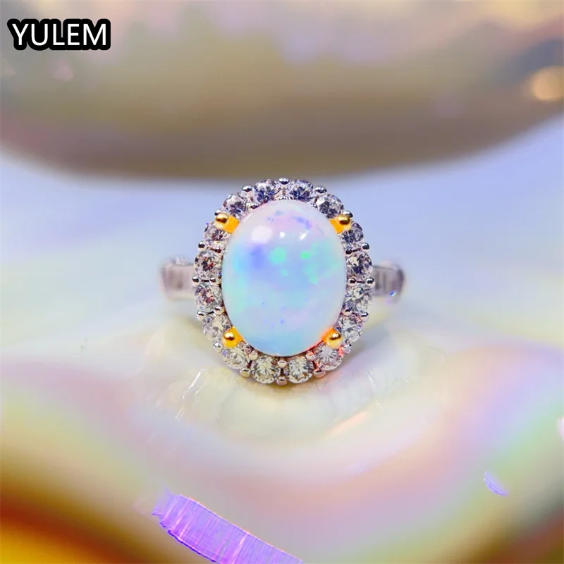 

Кольцо из стерлингового серебра 925 пробы с натуральным опалом Премиум женские украшения с красивым ювелирным камнем Дизайнерский дизайн