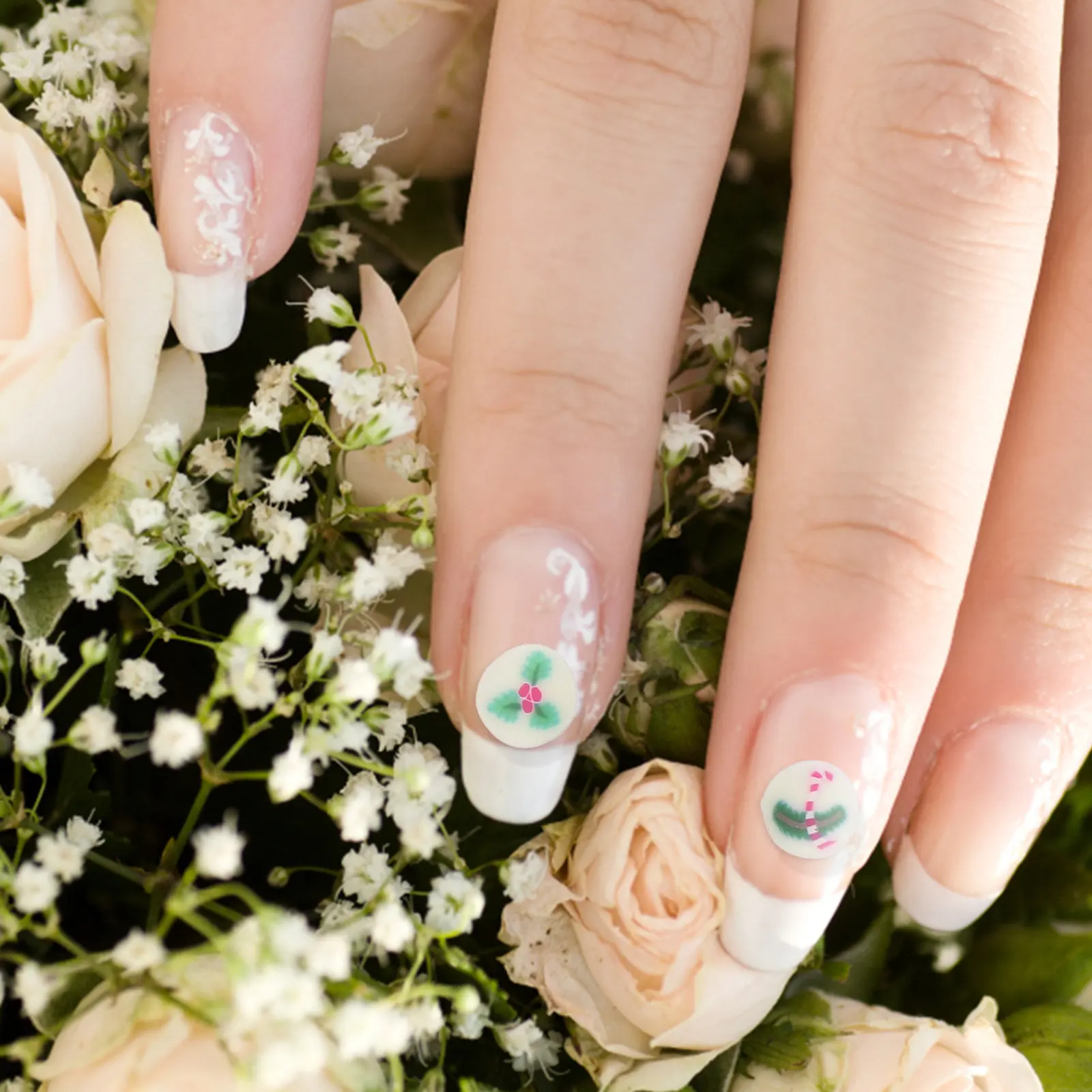 1000Pcs Soft Clay Fruit Slices Christmas Nail Art Decoration Unique DIY Nail Tip Decal Stickers Nails Decoration