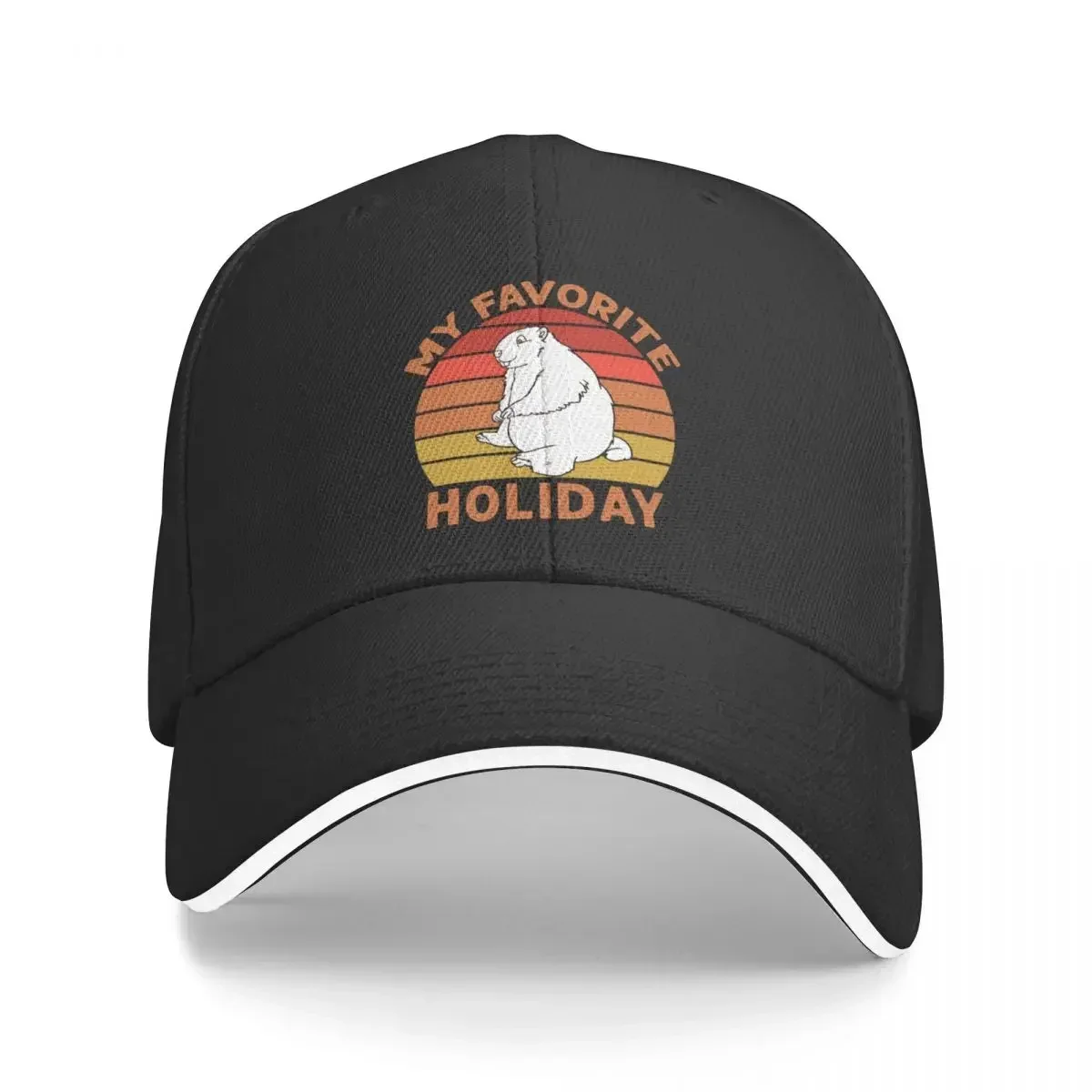 

My Favorite Holiday Ground Hog - Funny Groundhog Day Baseball Cap western Hat Hip Hop Designer Man Women's