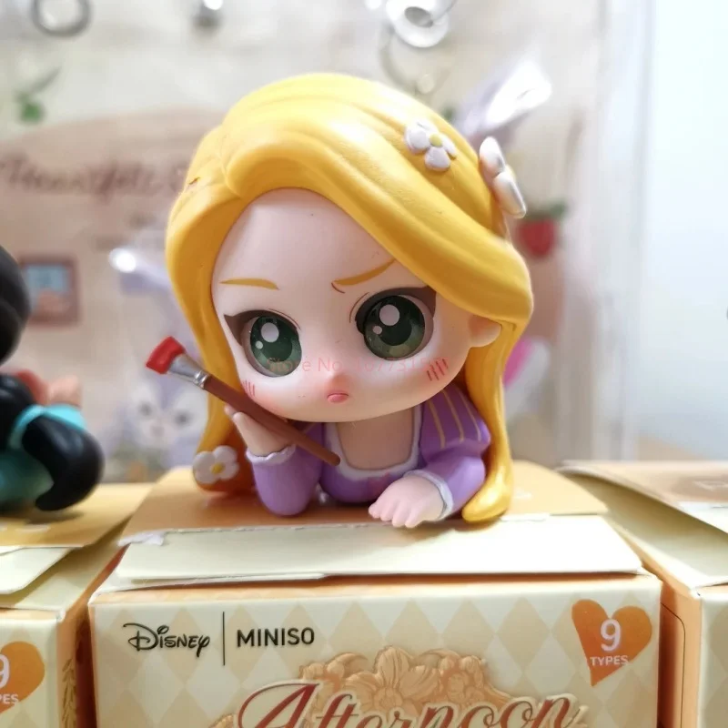 Disney Princess Afternoon Break Series กล่องตาบอด Mulan Belle Rapunzel Cinderella Elsa คอลเลกชันรูป Surprise กล่องของเล่นของขวัญ