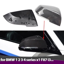 2x Side Mirror covers styling Carbon pattern Black for BMW Series 1 2 3 4 X M 220i 328i 420i F20 F21 F22 F23 F30 F32 F33 F36 X1