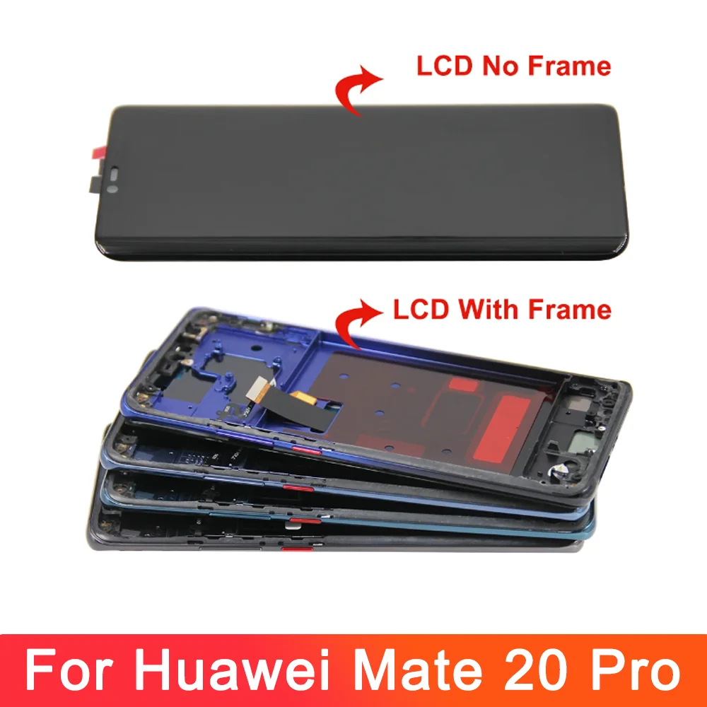 AMOLED For Huawei Mate 20 Pro LYA-L09 Lcd Display Touch Screen With Frame Digitizer Assembly For Huawei Mate 20Pro Screen