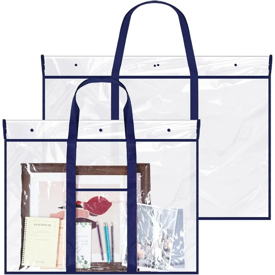 Windyun 2 bolsas grandes para almacenamiento de carteles, 48 x 36 pulgadas, 31,5 x 25,5 pulgadas, soporte para tablón de anuncios para organización en el aula y S