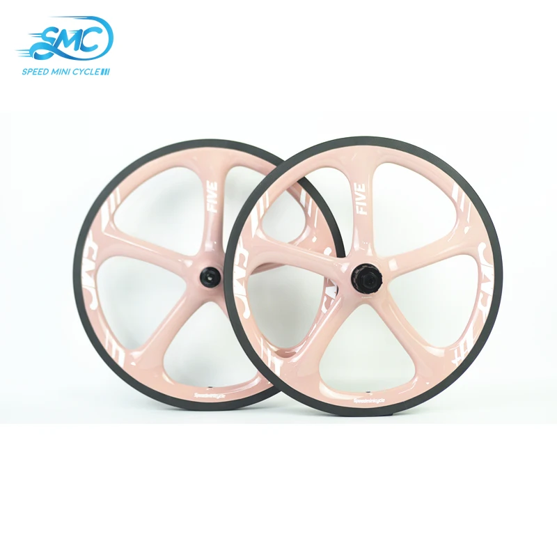 

SMC SPEED MINI CYCLE 16 Inch 349 Cherry Blossom Glossy FIVE-349-FW1 Carbon Wheels for 3/4speed or 7speed