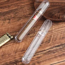 Acrylic Travel Cigar Tube Fashion Humidor Holder Cigar Case Portable Storage Clear Storage Box Cigar Accessories