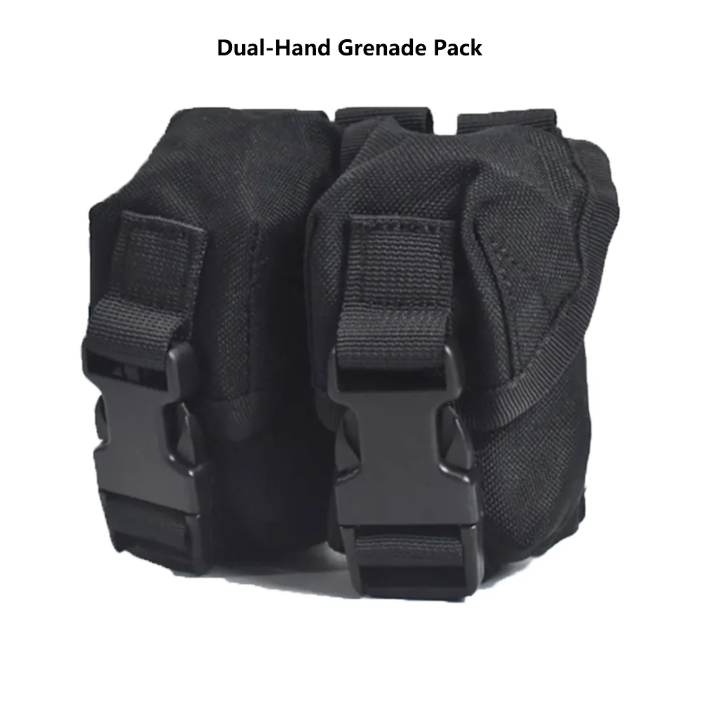 

Tactical Dual-Hand Grenade Pouch Grenade Model Storage Bag Multi-Purpose Ammunition Pouch Outdoor Storage Tool Kit