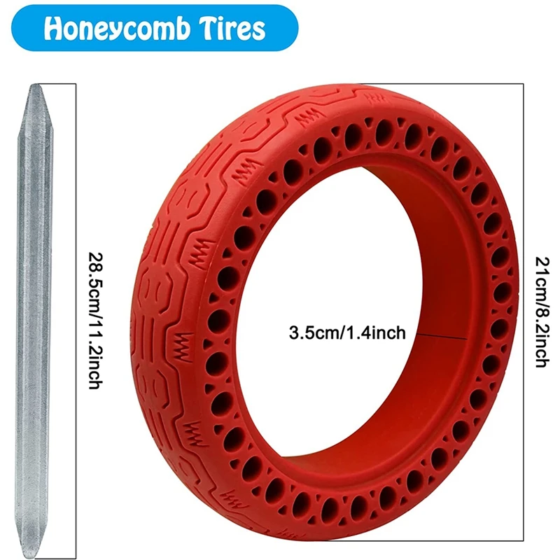 Electric Scooter Tires Honeycomb Replacement Tires For Xiaomi M365/Gotrax GXL V2, 8.5 Inches Solid Tire