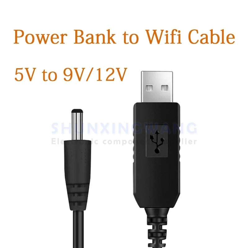 USB Power Boost Line DC 5V to 9V/12V Step UP Modem Converter Cable 5.5x2.1mm Plug USB To DC Cable for Wifi Router Lamp Speaker