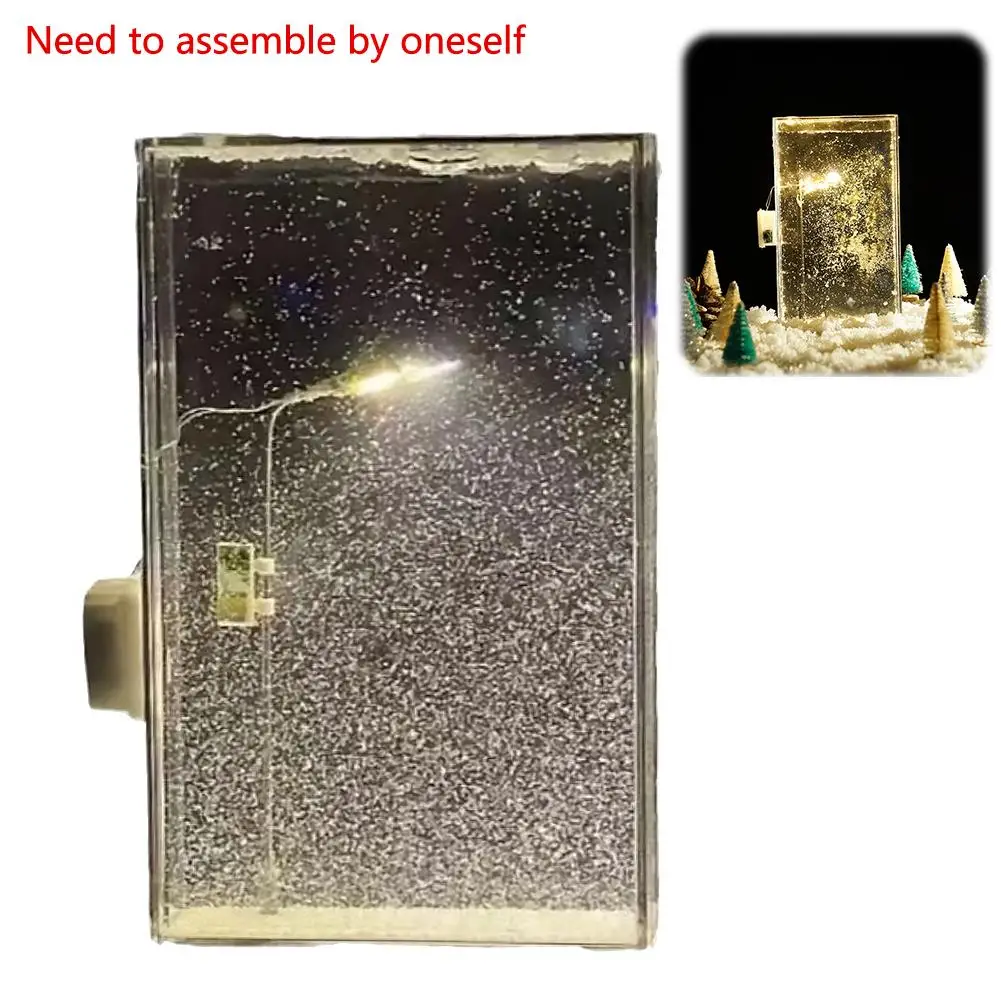 Verschneite Nachtlicht Schnee Landschaft Straßenlaterne DIY Weihnachtsbeleuchtung Weihnachten Desktop Dekor Weihnachten Tragbare verschneite fließende Licht