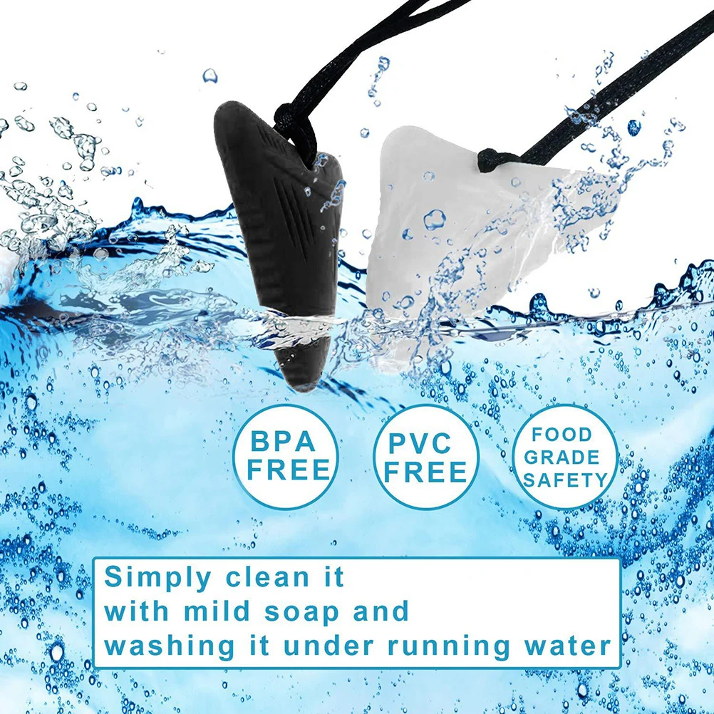 

3pcs Baby Teether Shark Design Durable Silicone Chew For Teething Relief Soft Texture Molar Training Pendant Autistic Kids