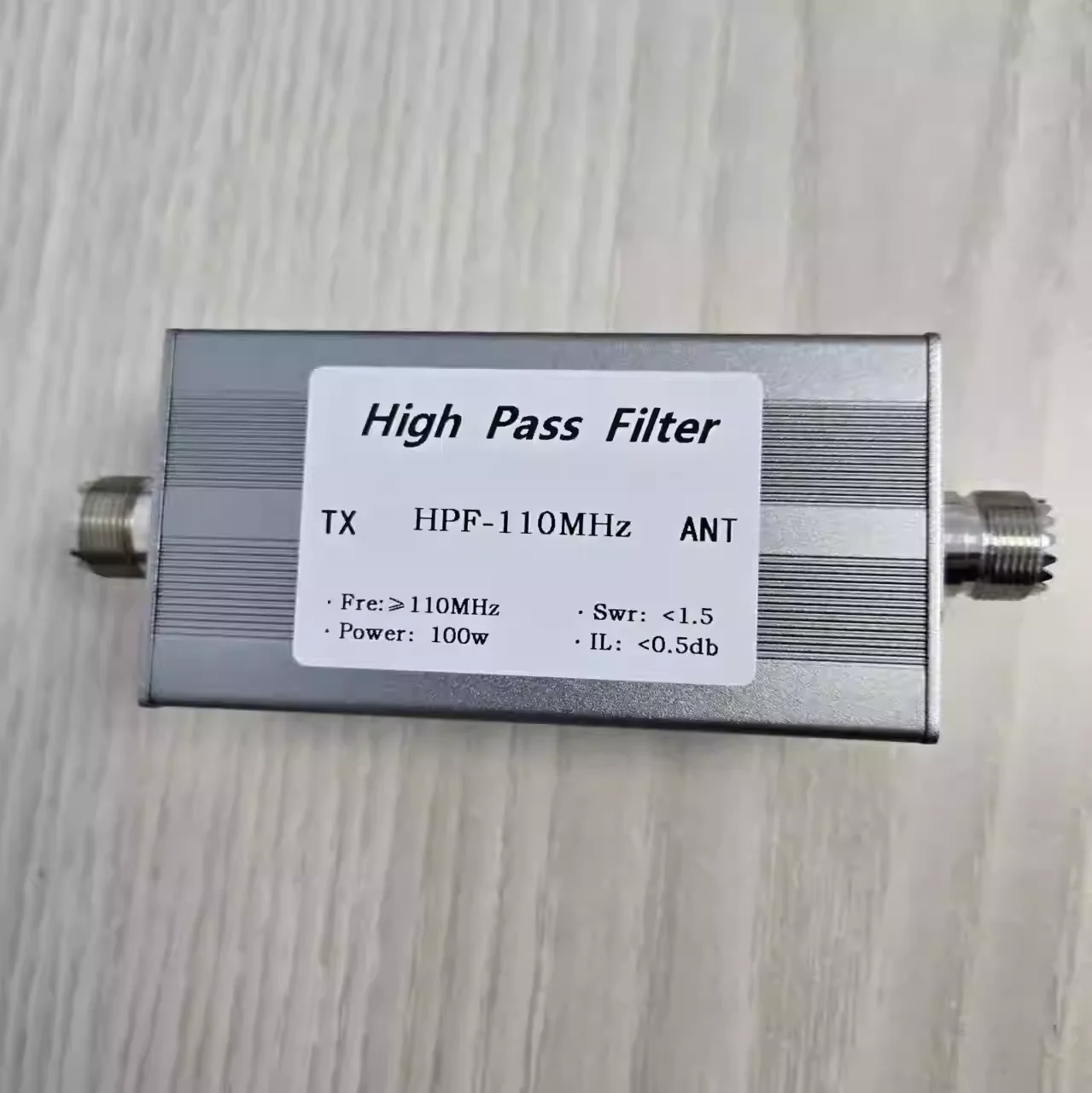 HPF-110M-100WM High Pass Filter HPF 110MHz M Female Seat 100w