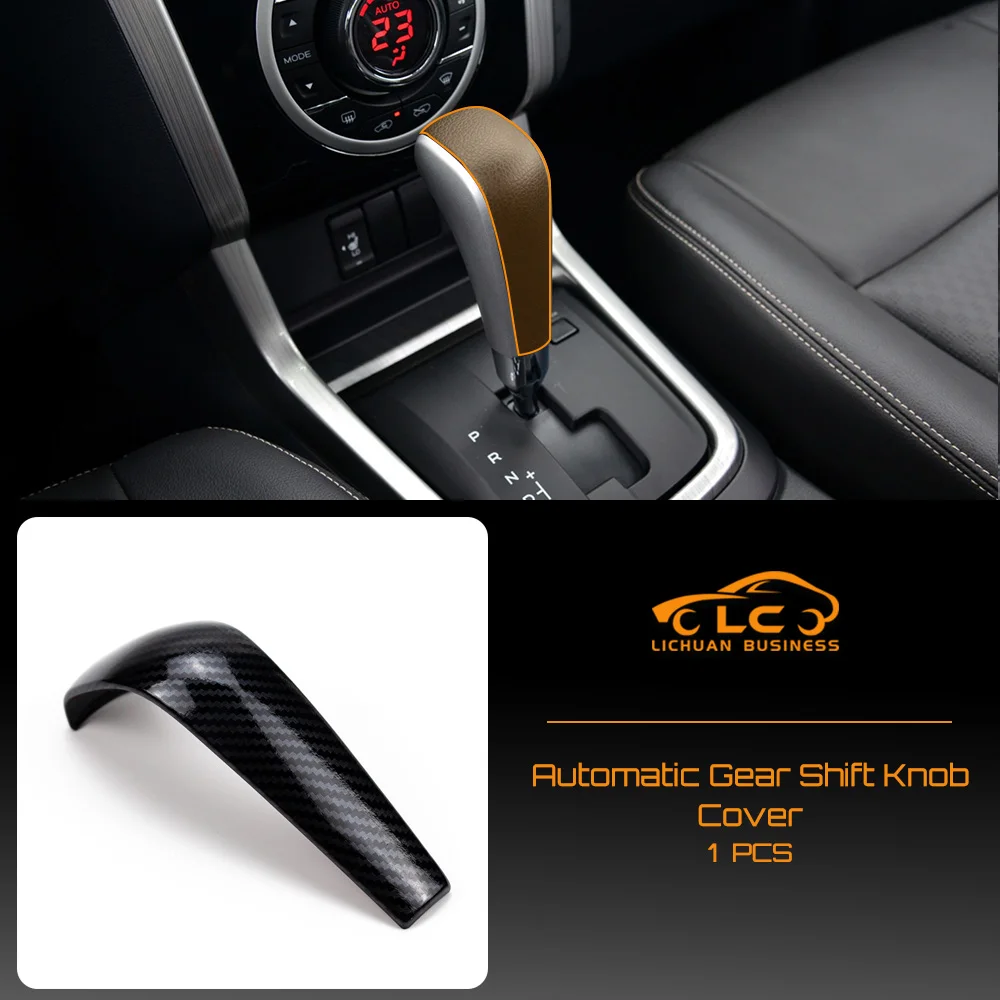 

for D-MAX MU-X 2012-2019 Automatic Gear Knob Cover 1pc ABS Carbon Fiber Color