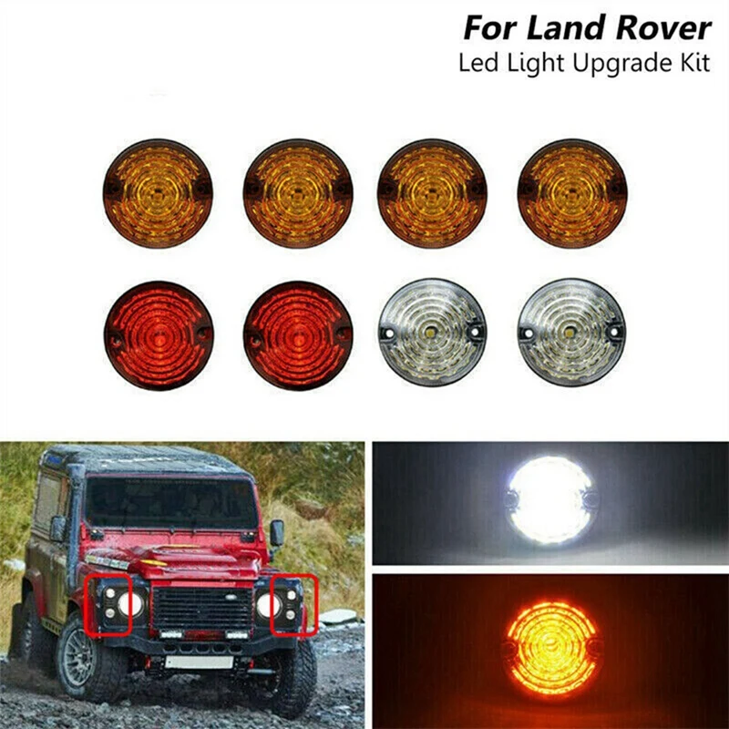 

Car Complete LED Light Lamp Upgrade Kit Accessories For Land Rover Defender 90-16 90/110 83-90