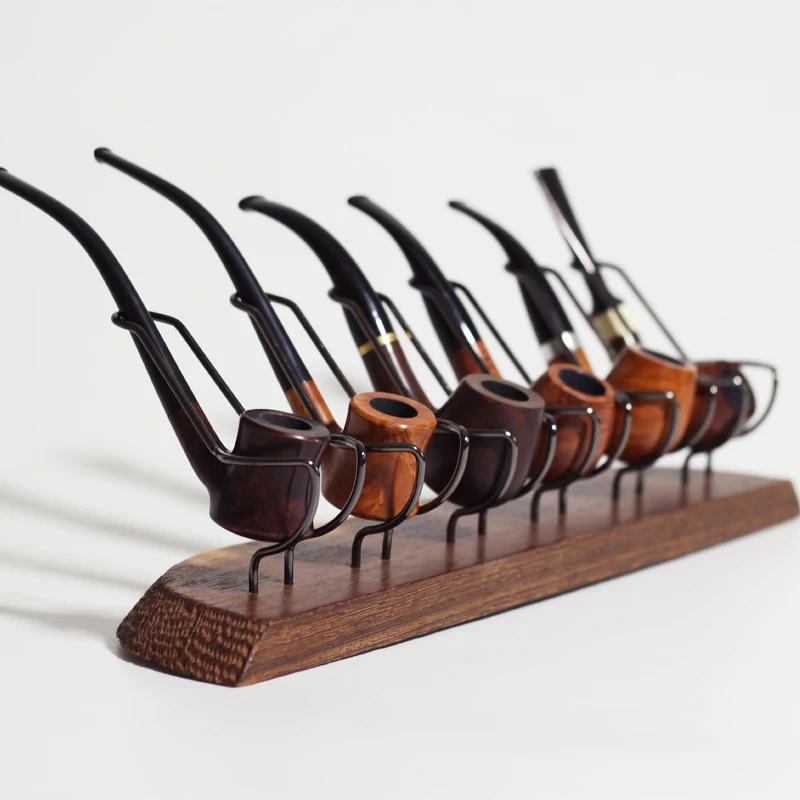 

New 1pcs Wood Pipe Stand 6 Pipe Rack and More Practical Tobacco Pipe Smoking Pipe Accessories HolderSafer