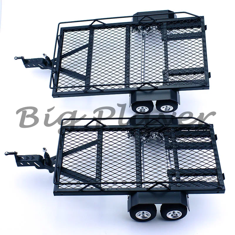 

Metal Simulation Trailer for 1/18 1/24 RC Crawler Car Traxxas TRX4-M Defender Bronco SCX24 AX24 FMS FCX24M Upgrade Parts
