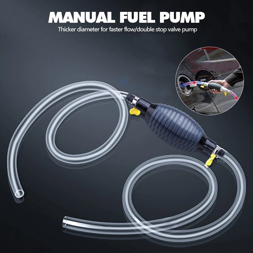 Hand Fuel Pump Car Fuel Tank Sucker Oil Transfer Fuel Pump Petrol Diesel Liquid Manual Pump Syphon Fuel Saver for Gas Gasoline