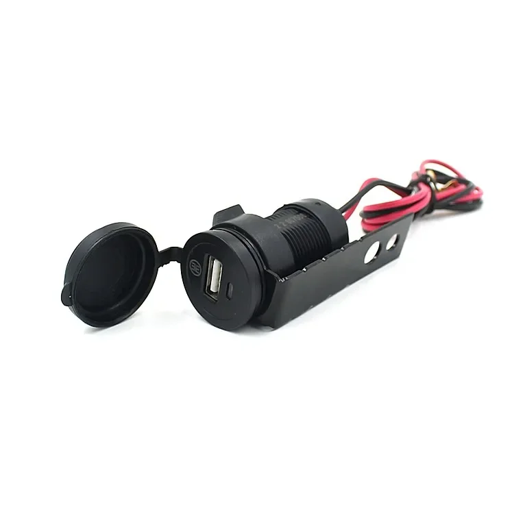 12V BWaterproof Motorcycle Handlebar Cellphone USB Quick Charger Power Adapter Power Supply Socket For Phone Mobile With Wire