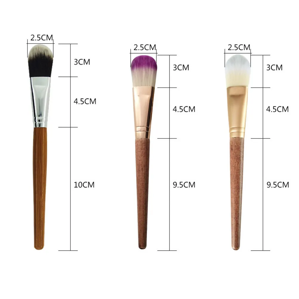 6Pcs Face Mask Brushes Brush Set Bamboo Handle Makeup Brush Nylon Aluminium Wood Smooth Handle Ideal for Home Outdoor